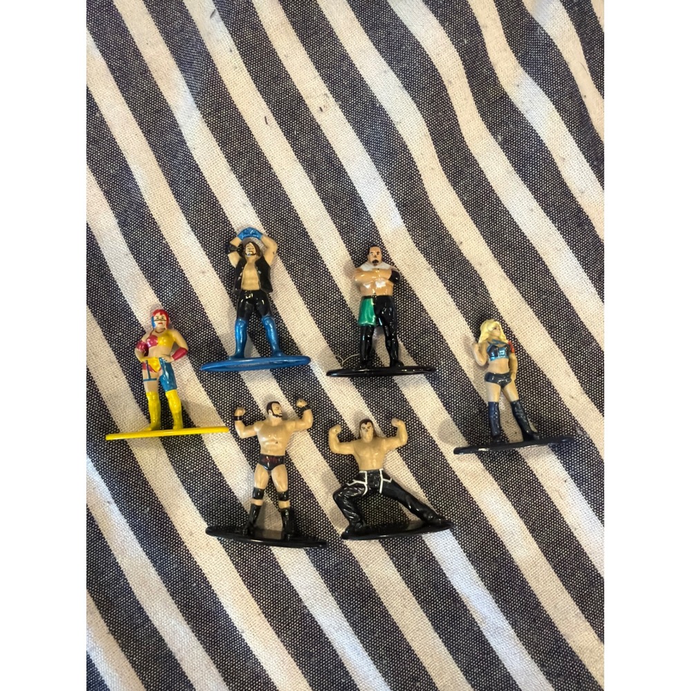 WWE Jada Toys Nano Metalfigs Die-Cast Miniature Figures Lot of 6